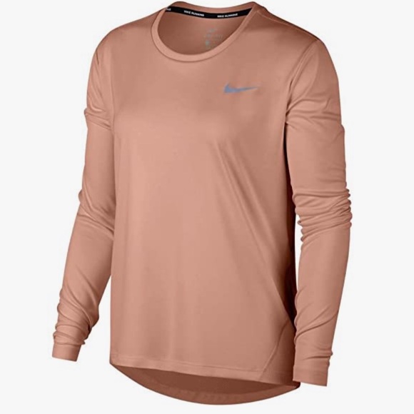 Rust Pink Nike Running Dri- Fit Shirt - Picture 3 of 3